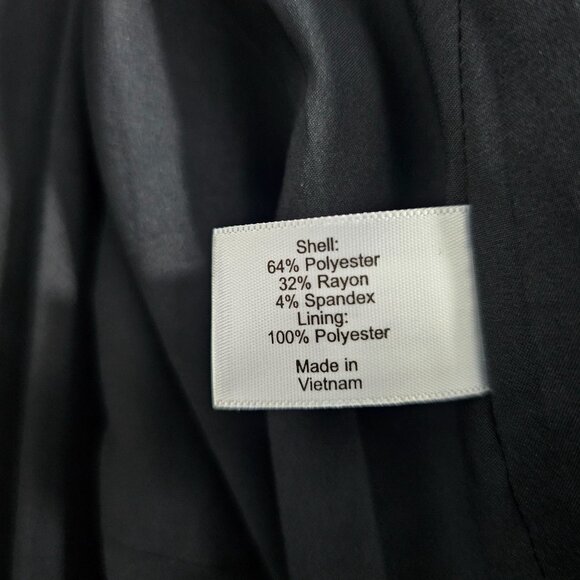 Lane Bryant Womens Jacket Blue White Pin Stripe Single Breasted Size 26 - Picture 15 of 16